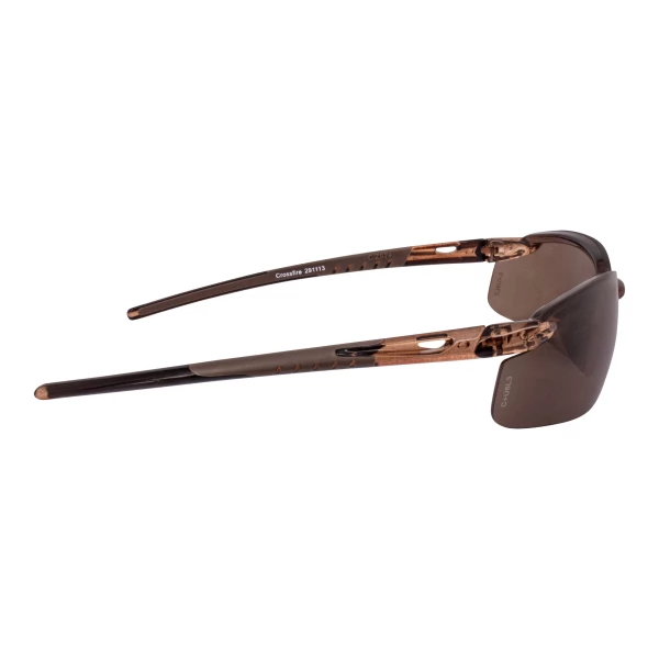 ES4 Premium Safety Eyewear - Crystal Brown Frame - HD Brown Flash Mirror Lens, MOQ 12 #211125 - Image 5