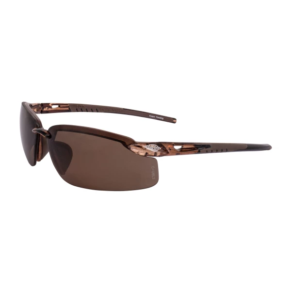 ES4 Premium Safety Eyewear - Crystal Brown Frame - HD Brown Flash Mirror Lens, MOQ 12 #211125 - Image 2