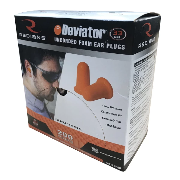 Deterrent® 32 Disposable Foam Earplugs - Corded - Image 2