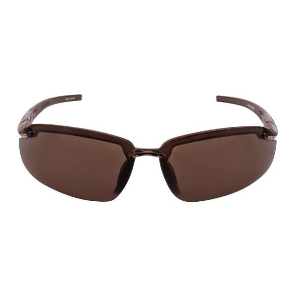 ES4 Premium Safety Eyewear - Crystal Brown Frame - HD Brown Flash Mirror Lens, MOQ 12 #211125 - Image 3