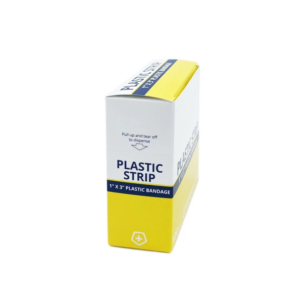 1" x 3" Plastic Strip Bandage, 100Ct #CS102033