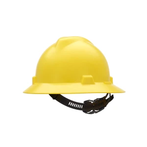 V-Gard Slotted Full-Brim Hat, Yellow, w/1-Touch Suspension, #10058318