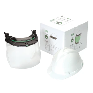 V-Gard Accessory System kit with V-Gard Cap, White, For Slotted Caps w/Clear PC Visor., #10118695