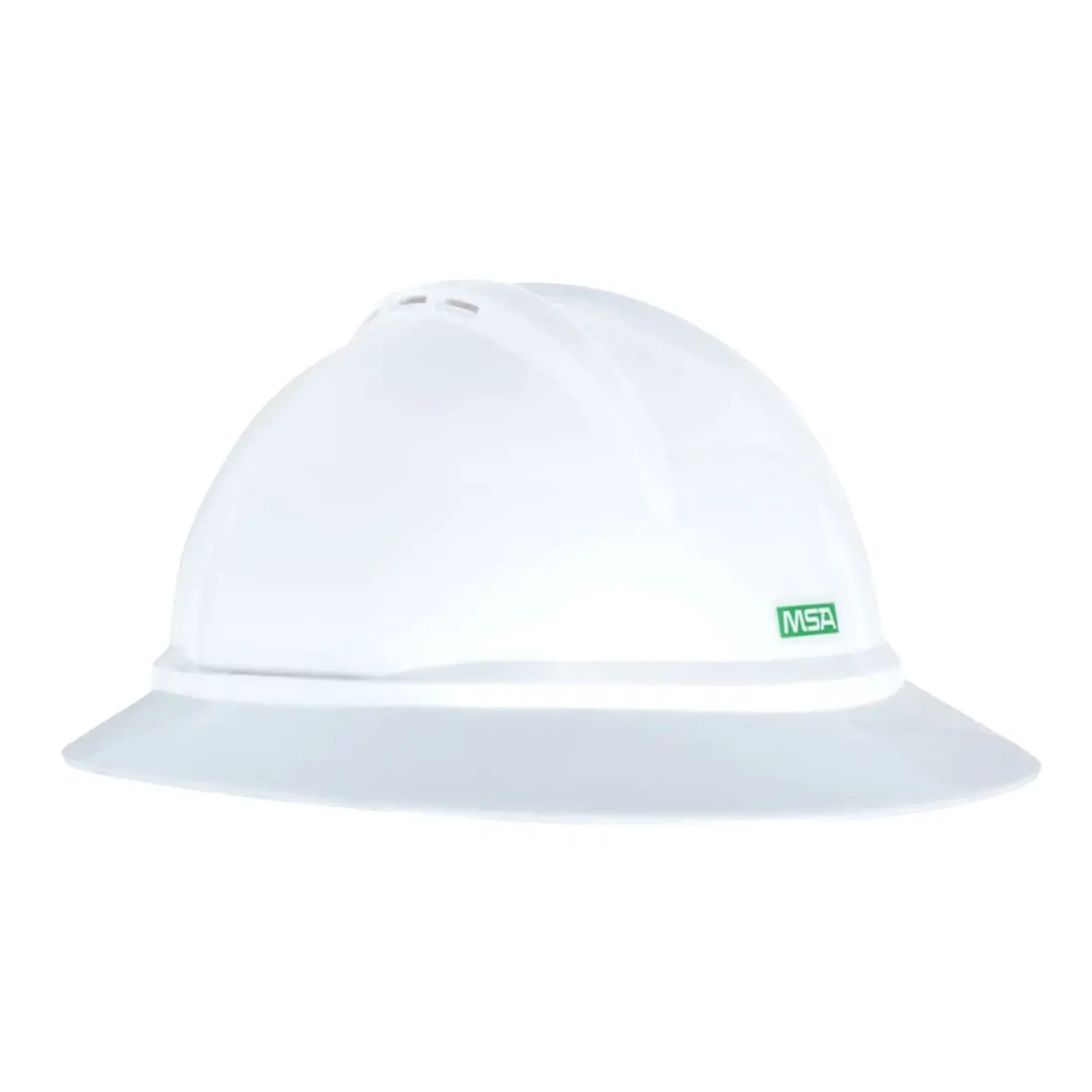 V-Gard 500 Hat, White Vented, 4-Point Fas-Trac III, #10167911-Logo (Logo Included)
