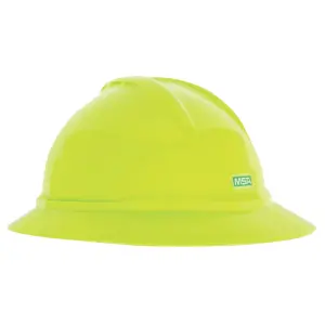 V-Gard 500 Hat, Hi-Viz Yellow-Green Vented, 4-Point Fas-Trac III, #10167931