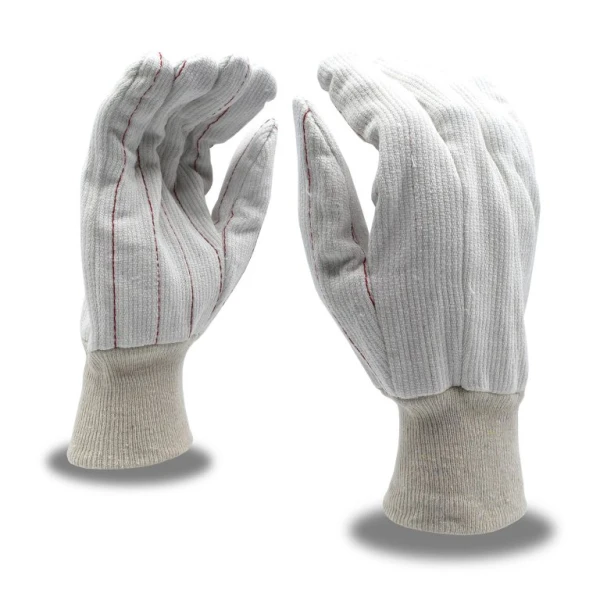 Canvas, Knit Wrist, Corded, Double Palm, 1 DZ: #2435CD