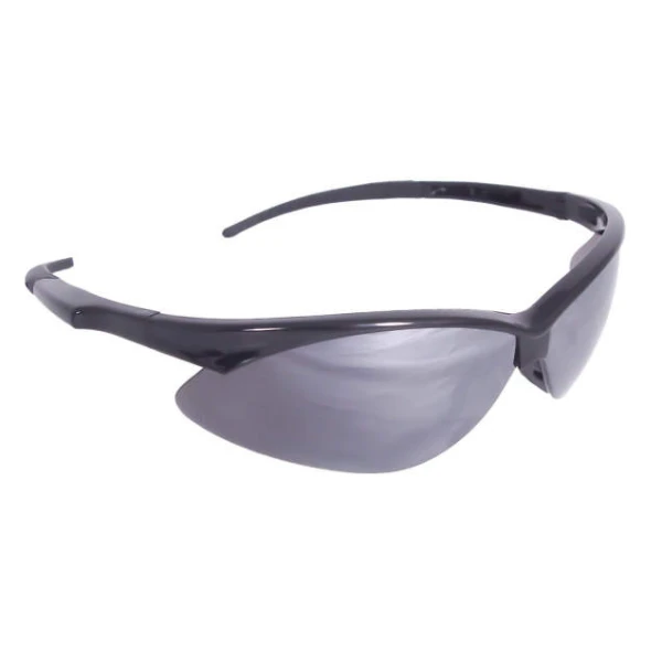Rad-Apocalypse™ Safety Eyewear - Black Frame - Silver Mirror Lens, MOQ 12 #AP1-60