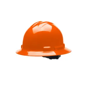 Ratchet, 4-Point, Duo Safety™, Hard Hat, Full Brim, Orange: #H34R3