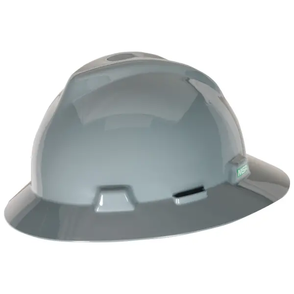 V-Gard Slotted Full-Brim Hat, Gray, w/Fas-Trac III Suspension, #475367