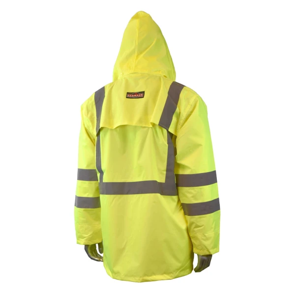 RW10-3S1Y Lightweight Rain Jacket - Hi-Vis Green, 1 EA #RW10-3S1Y - Image 5