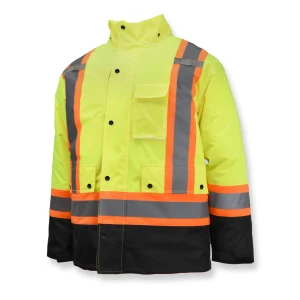 SJ610B Weatherproof Parka with Zip-Out Reversible Bomber Jacket - Green #SJ610B-3ZGS