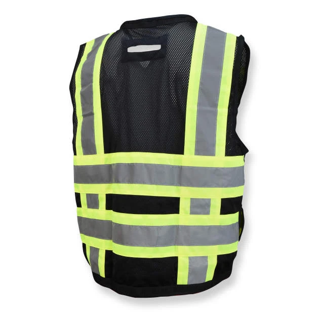 Type O Class 1 Heavy Duty Surveyor Safety Vest with Zipper, #SV59-1ZBM-Logo (Logo Included) - Image 2