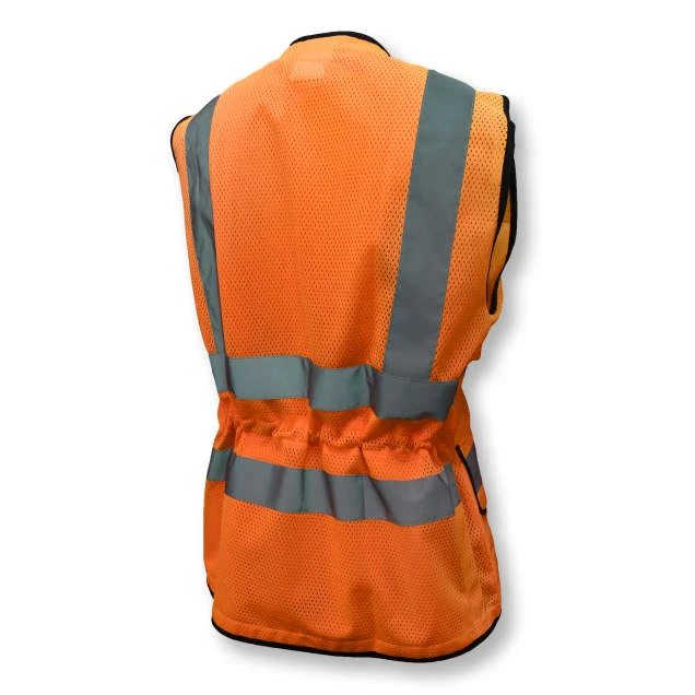 Ladies Heavy Duty Surveyor Safety Vest - Orange, #SV59W-2ZOM-Logo (Logo Included) - Image 2