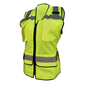 Ladies Heavy Duty Surveyor Safety Vest - Green, #SV59W-2ZGM