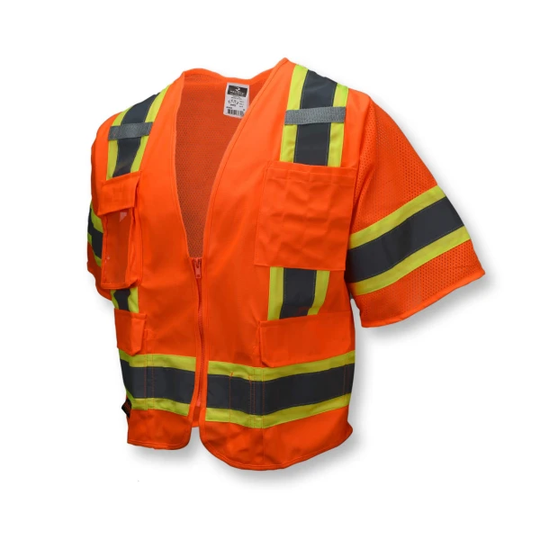 Two Tone Surveyor Type R Class 3 Two Tone Safety Vest , 1EA, #SV63 - Image 4