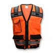 Type R Class 2 Heavy Duty Mesh Surveyor with Zipper - Orange, #SV65-2ZOM-Logo (Logo Included) - Image 3