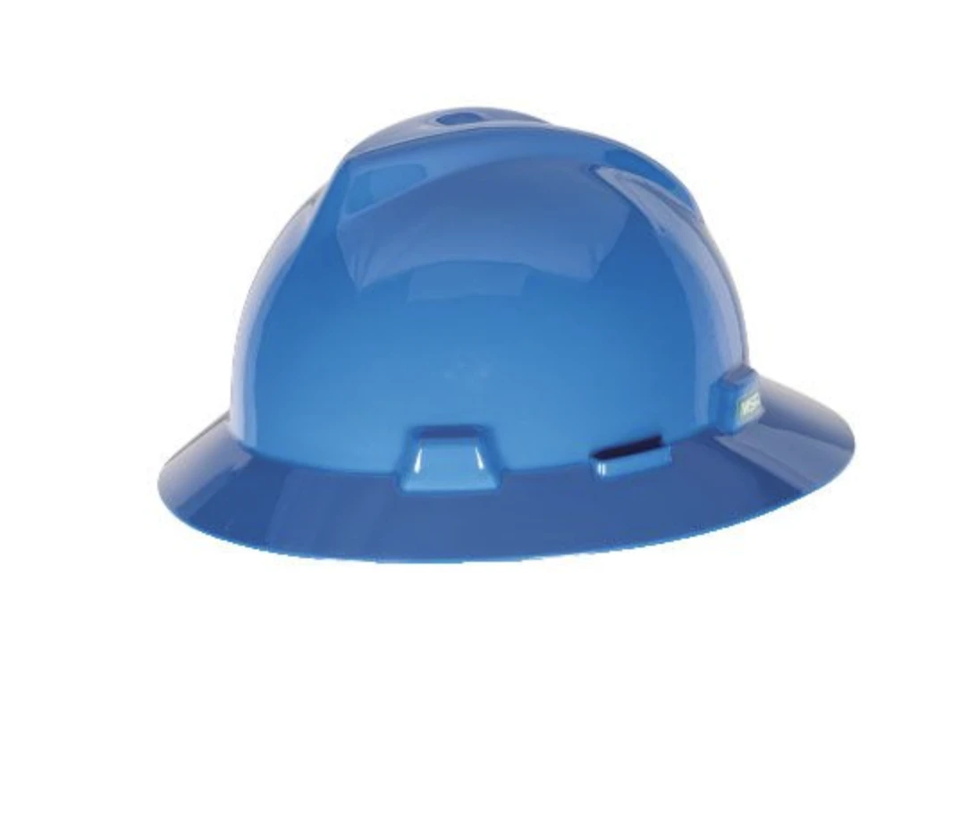 V-Gard Slotted Full-Brim Hat, Blue, w/1-Touch Suspension, 1/EA #10058320