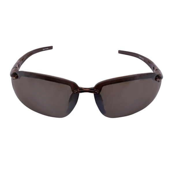 ES5 Premium Safety Eyewear - Crystal Brown Frame - HD Brown Flash Mirror Lens, MOQ 12 #29117 - Image 4