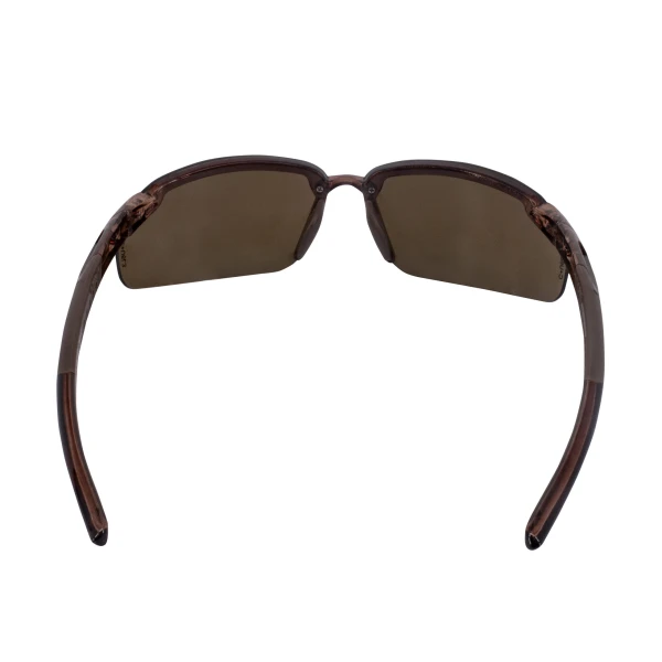 ES5 Premium Safety Eyewear - Crystal Brown Frame - HD Brown Flash Mirror Lens, MOQ 12 #29117 - Image 3