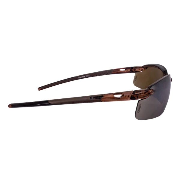ES5 Premium Safety Eyewear - Crystal Brown Frame - HD Brown Flash Mirror Lens, MOQ 12 #29117 - Image 2
