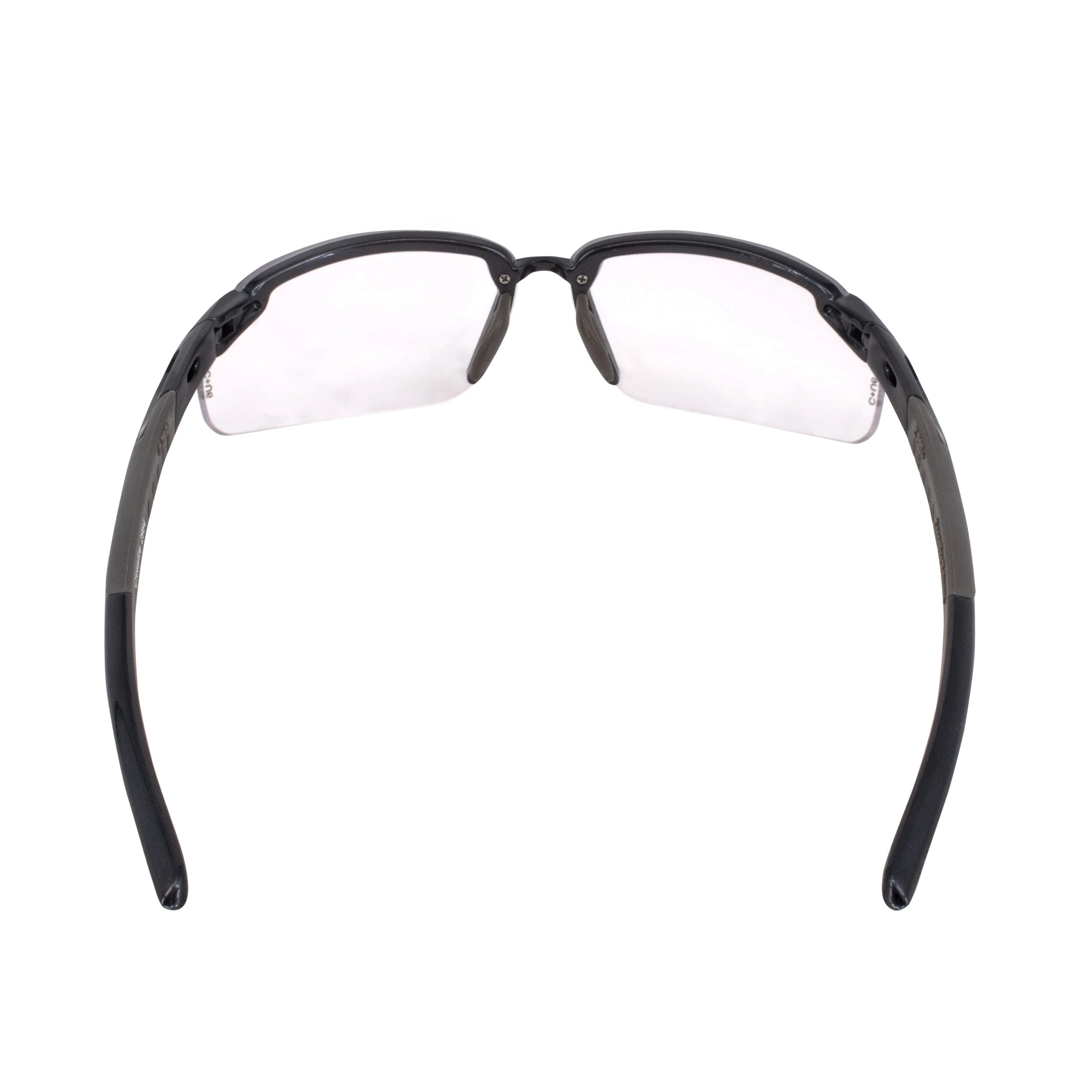 ES5 Premium Safety Eyewear - Shiny Pearl Gray Frame - Clear Lens, MOQ 12 #2964 - Image 2