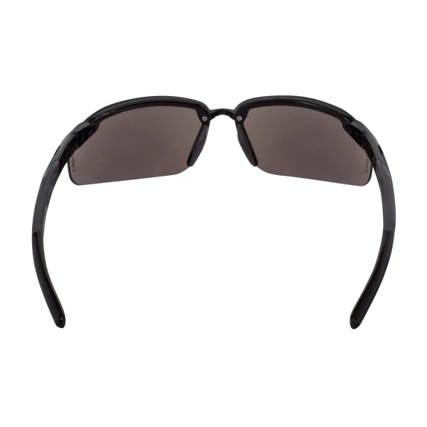 ES5 Premium Safety Eyewear - Shiny Black Frame - Blue Mirror Lens, MOQ 12 #2968 - Image 3
