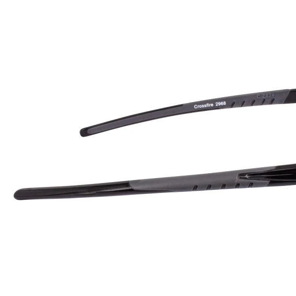 ES5 Premium Safety Eyewear - Shiny Black Frame - Blue Mirror Lens, MOQ 12 #2968 - Image 5