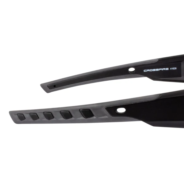 Cumulus Premium Safety Eyewear - Matte Black Frame - Blue Mirror Lens, MOQ 12 #41626 - Image 3
