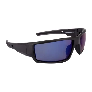 Cumulus Premium Safety Eyewear - Matte Black Frame - Blue Mirror Lens, MOQ 12 #41626