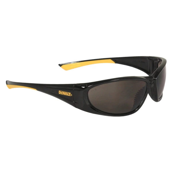DPG98 Gable™ Safety Glass - Black/Yellow Frame - Smoke Lens, MOQ 12 #DPG98-2D