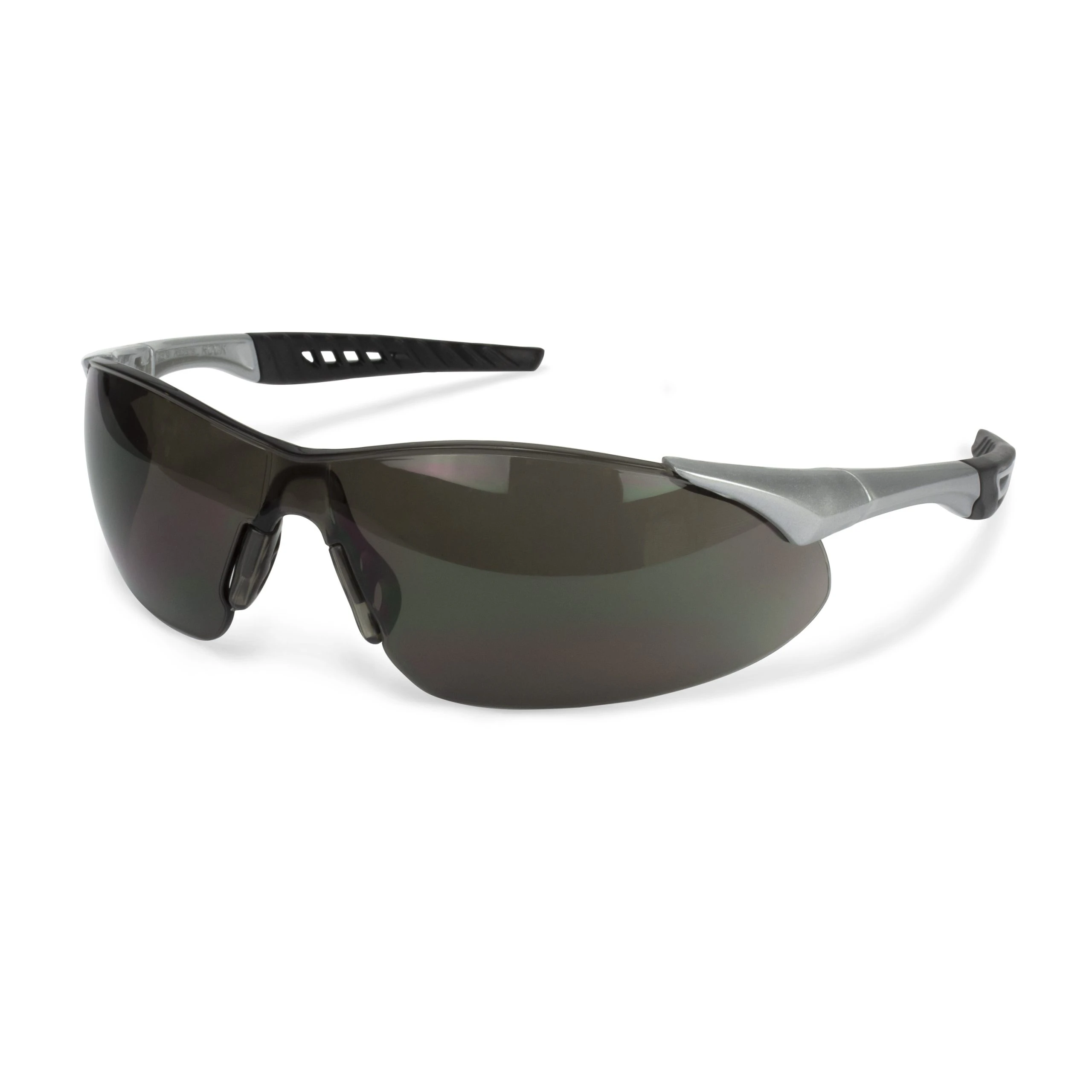 Rock™ Safety Eyewear - Silver Frame - Smoke Anti-Fog Lens, MOQ 12 #RK6-21