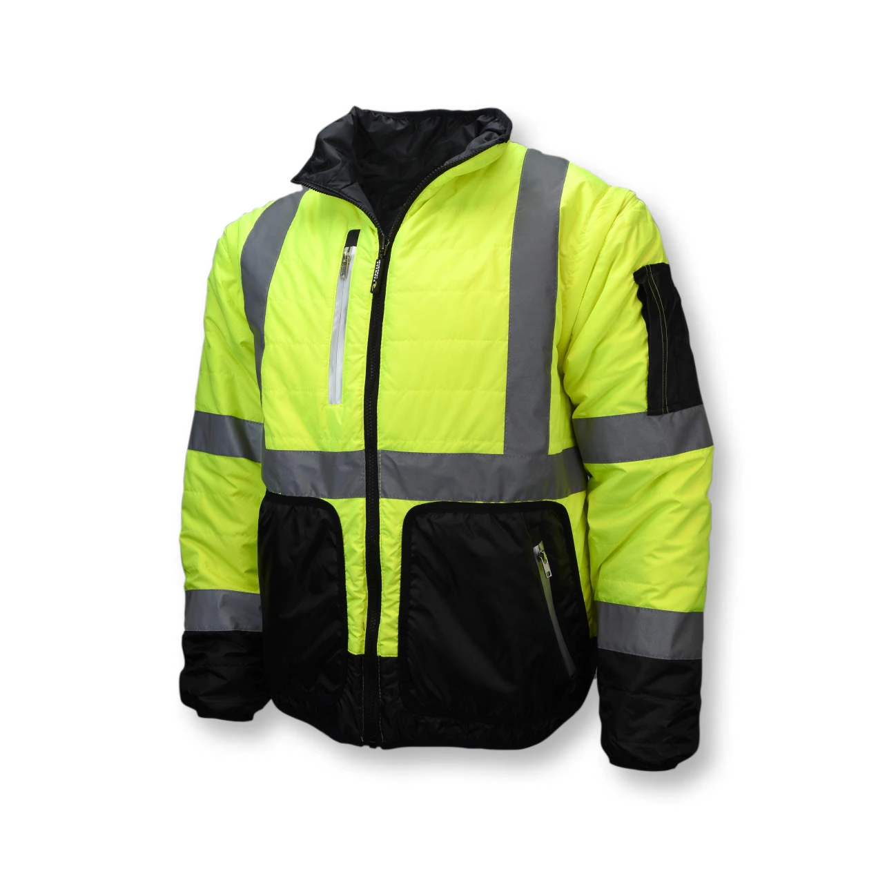 SJ510 Quilted Reversible Four-in-One Jacket with Zip-Off Sleeves, #SJ510-3ZGS