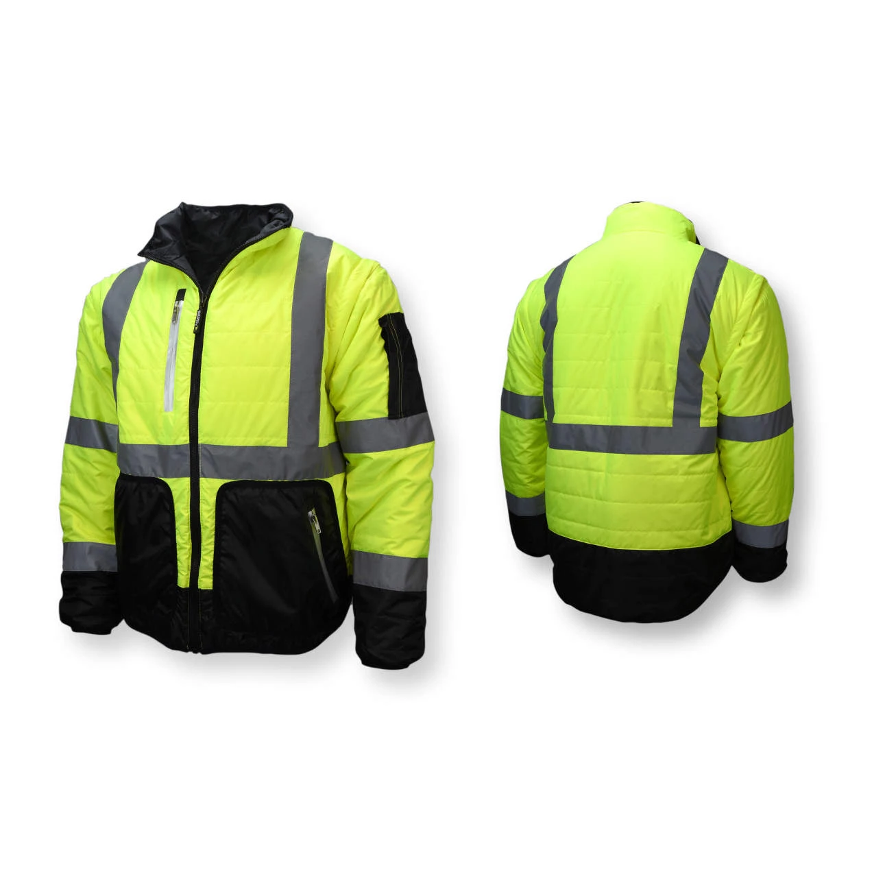 SJ510 Quilted Reversible Four-in-One Jacket with Zip-Off Sleeves, #SJ510-3ZGS - Image 3