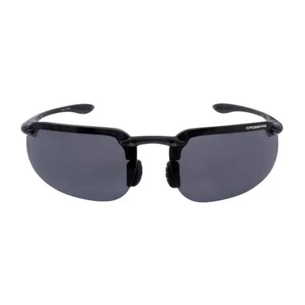 ES4 Premium Safety Eyewear - Crystal Black Frame - Smoke Lens, MOQ 12 #2141 - Image 2
