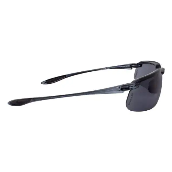 ES4 Premium Safety Eyewear - Crystal Black Frame - Smoke Lens, MOQ 12 #2141 - Image 4