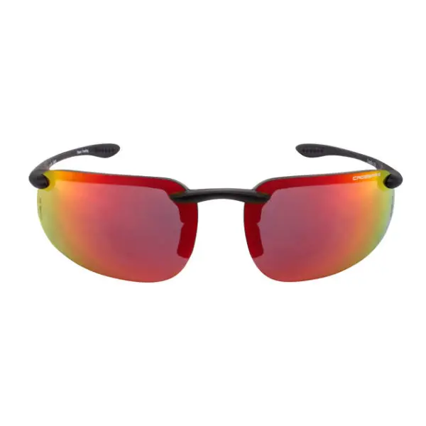 ES4 Premium Safety Eyewear - Matte Black Frame - HD Red Mirror Lens, MOQ 12 #2169 - Image 2