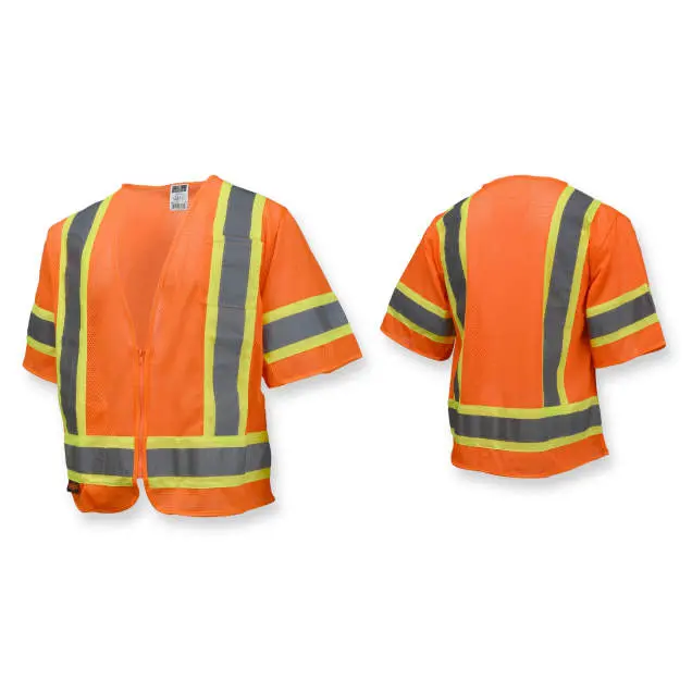 Economy Type R Class 3 Mesh Safety Vest with Two-Tone Trim, 1EA #SV22-3-Logo (Logo Included) - Image 4