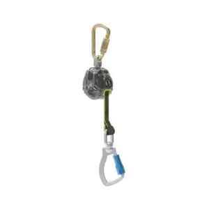 V-TEC Mini PFL, 6' (1.8m), single-leg, aluminum swivel carabiner, steel carabiner (top), #63011-00C