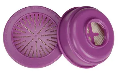 Defender multi gas & vapor cartridge w/ P100 particulate filter, PK of 2, #7580P100