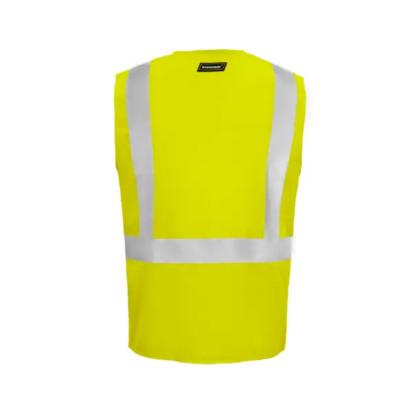 Economy Type 2 Safety Vest with Clear ID Pocket, Hi-Viz Yellow, 1/EA, #1284-Z-RD-CID - Image 2