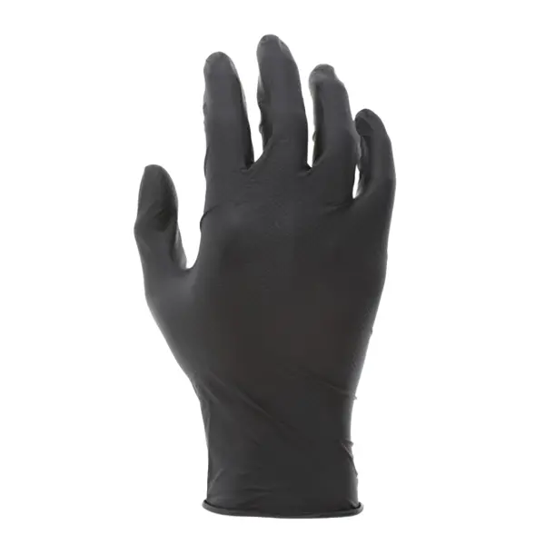 NitrileShield™ with Grippaz™ Powder Free Disposable Nitrile, 6 mil (6.2 g), Black, 1BX, #6016B - Image 3