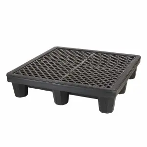 4-Drum Spill Pallet No Drain, 1 EA, #PALLET4-ND