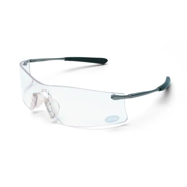 T4 Series Safety Glasses with Gray Lens UV-AF® Anti-Fog Coating Curved Frameless Lens Design, MOQ 12, #T4112AF