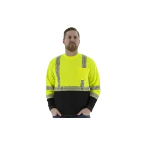 High visibility long sleeve shirt with reflective chainsaw Striping, ANSI 2, R STYLE #: 75-525