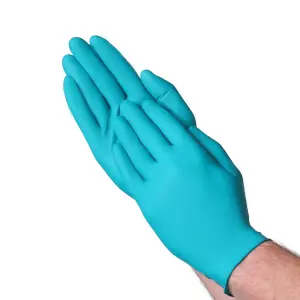 Image of VGuard 5 mil Green Nitrile Exam Glove 100/Box #A16A7 VGuard 5 mil Green Nitrile Exam