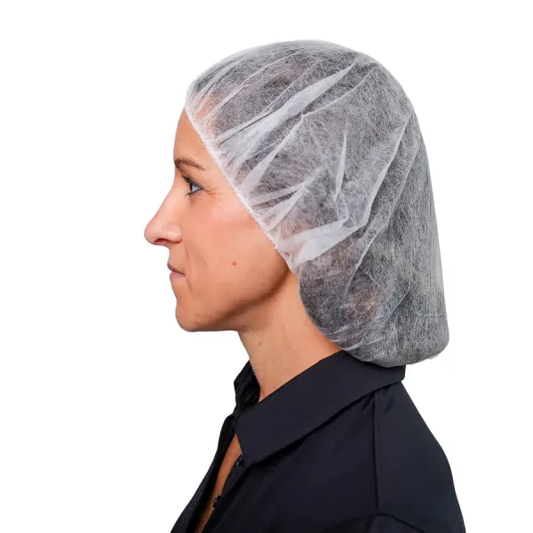 Polypropylene Bouffant, Pancake, White, 1000/Case #B11A1 - Image 2