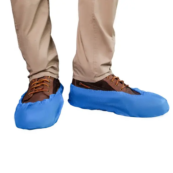 Blue Cast Polyethylene (CPE) Shoe Cover 300/Case #B95L2 - Image 2