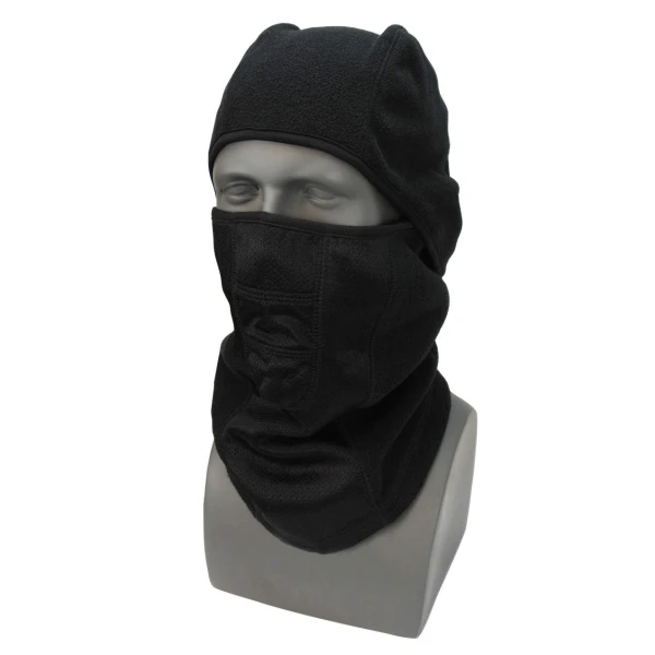 Nordic Blaze® Hinged Fleece Balaclava, Black, 1 EA  #RWL25BK-Logo (Logo Included)