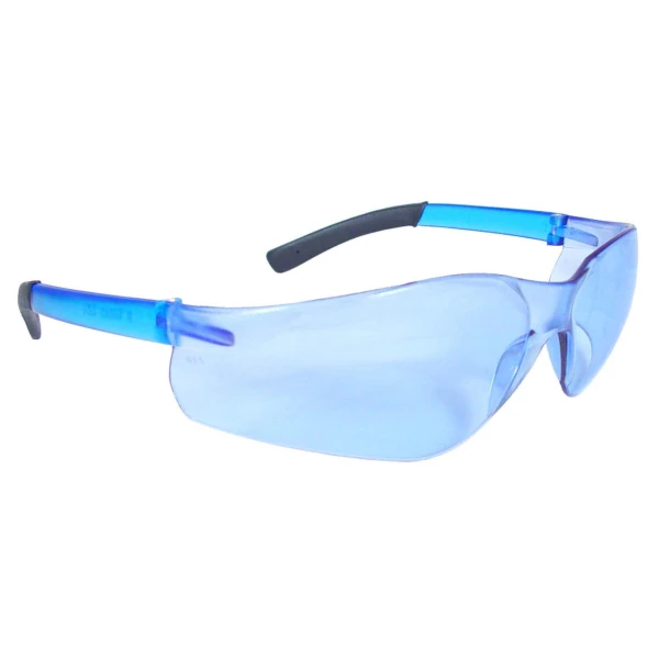 Rad-Atac™ Safety Eyewear - Light Blue Frame - Light Blue Anti-Fog Lens, MOQ 12 #AT1-B11-Logo (Light Blue AF)(Logo Included)