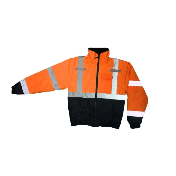 SJ11QB Class3 High Visibility Weatherproof Bomber Jacket with Quilted Built-in Liner, 1/EA #SJ11QB - Image 5